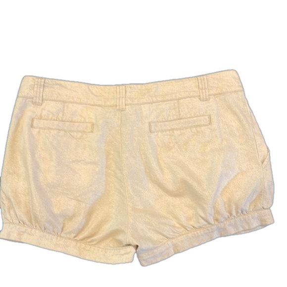 Lady Dutch 31” crème with gold  shimmer bubble hem shorts with pockets and zip - Picture 6 of 8